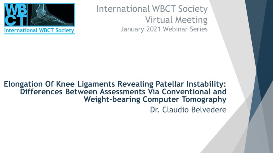 Int. WBCT Society: Elongation Of Knee Ligaments Revealing Patellar Instability