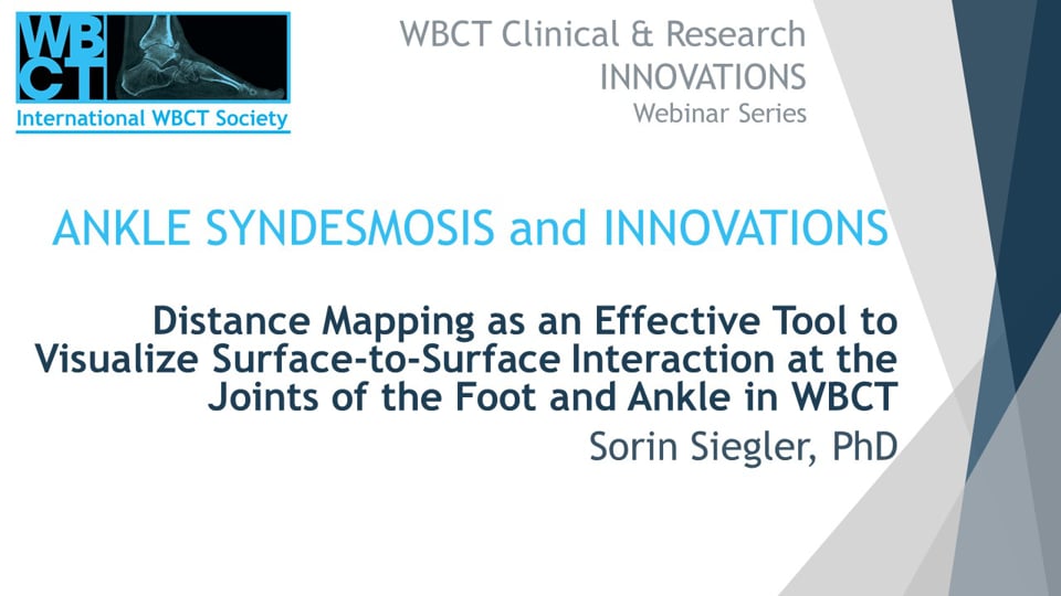 Int. WBCT Society: Distance Mapping as an Effective Tool to Visualize Surface-to-Surface Interaction at the Joints of the Foot and Ankle in WBCT