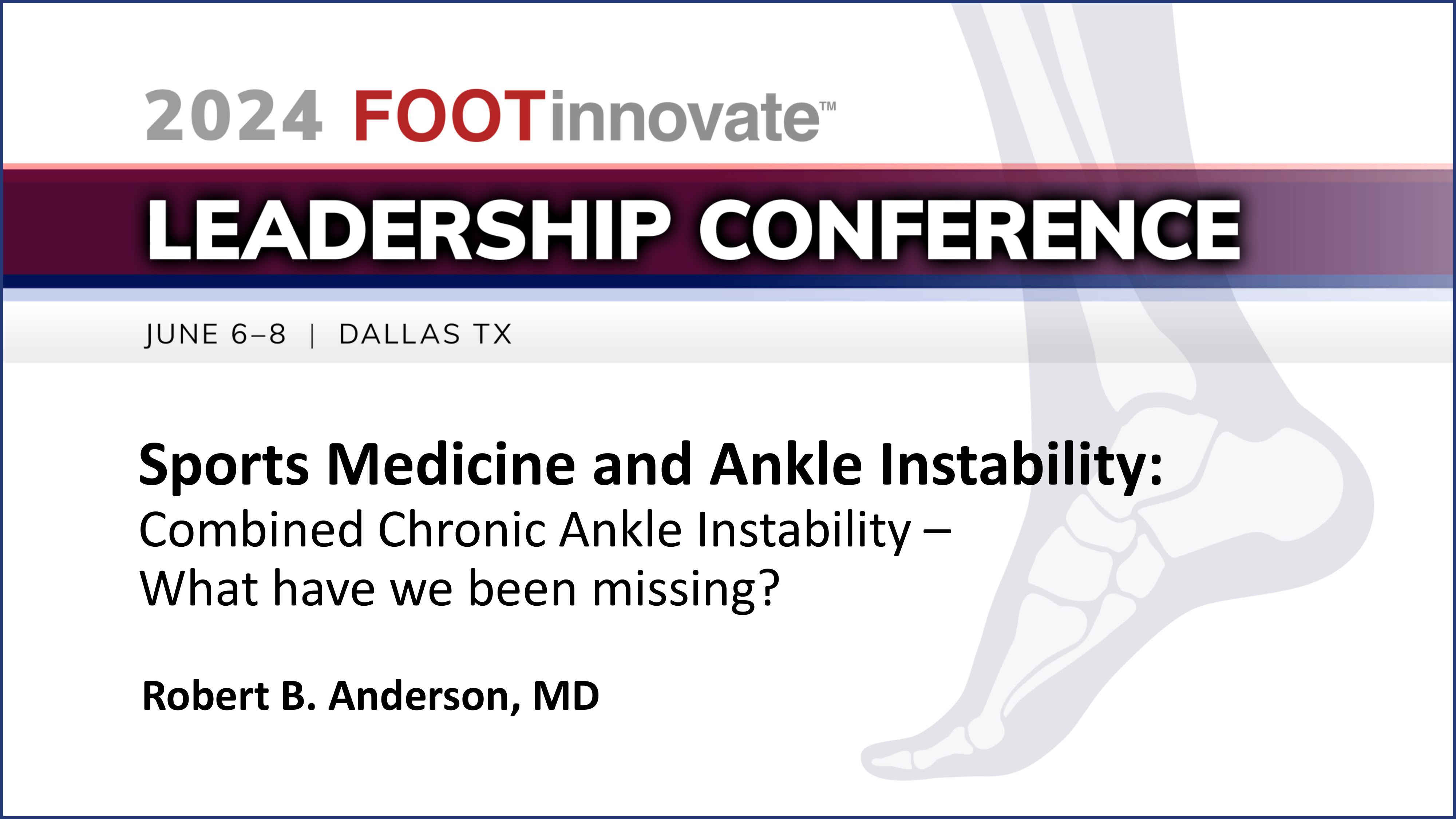 2024 FILC: Combined Chronic Ankle Instability - What have we been missing?